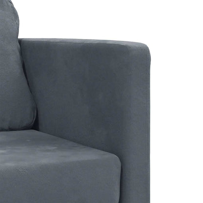 Canapé-lit de sol compact en velours gris foncé vidaXL - 48,0 x 48,0 x 21,7