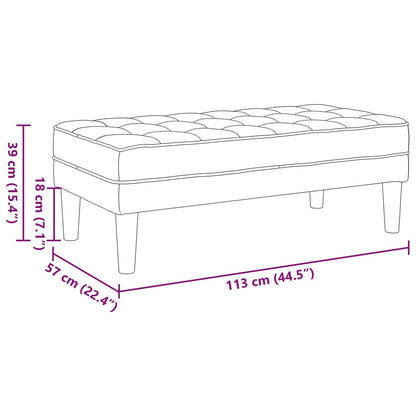 Canapé de jardin vidaXL en forme de L en velours noir/gris foncé/gris clair - 68,1 x 51,6 x 26,4