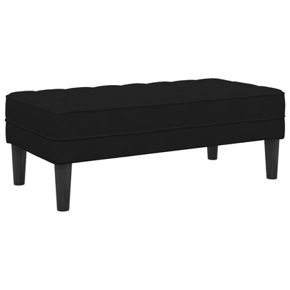 Canapé de jardin vidaXL en forme de L en velours noir/gris foncé/gris clair - 68,1 x 51,6 x 26,4