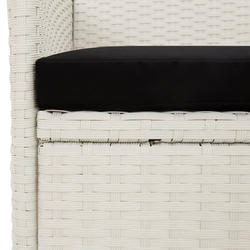 Chaises de patio vidaXL, chaise de salle à manger simple résistante aux intempéries avec coussins, en polyrotin