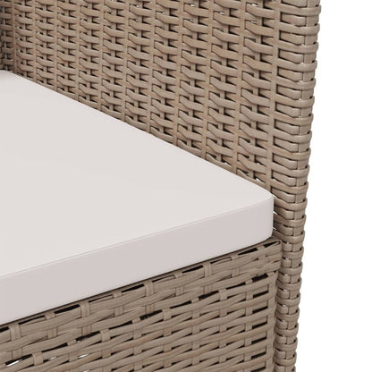 Chaises de patio vidaXL, chaise de salle à manger simple résistante aux intempéries avec coussins, en polyrotin
