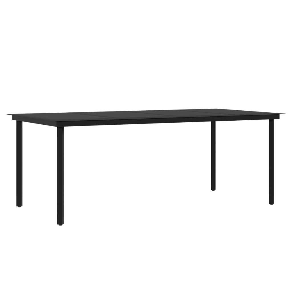 vidaXL Ensemble de salle à manger de patio, table et chaises d'extérieur en polyrotin et verre