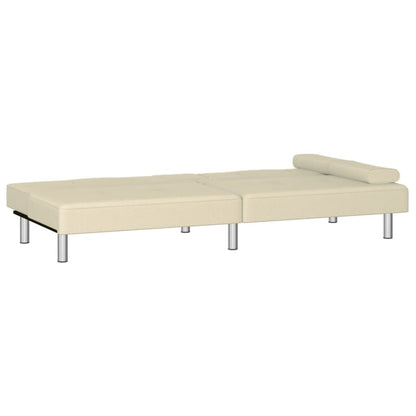 VidaXL Canapé-lit pliable avec porte-gobelets en similicuir - 78,7 x 35 x 27,6