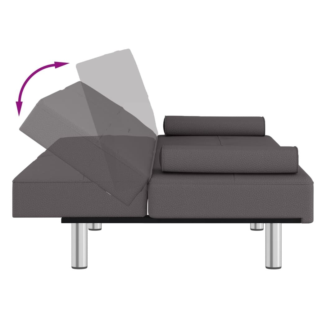 VidaXL Canapé-lit pliable avec porte-gobelets en similicuir - 78,7 x 35 x 27,6