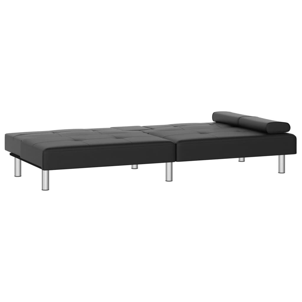 VidaXL Canapé-lit pliable avec porte-gobelets en similicuir - 78,7 x 35 x 27,6