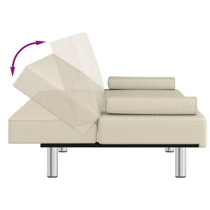 VidaXL Canapé-lit pliable avec porte-gobelets en similicuir - 78,7 x 35 x 27,6