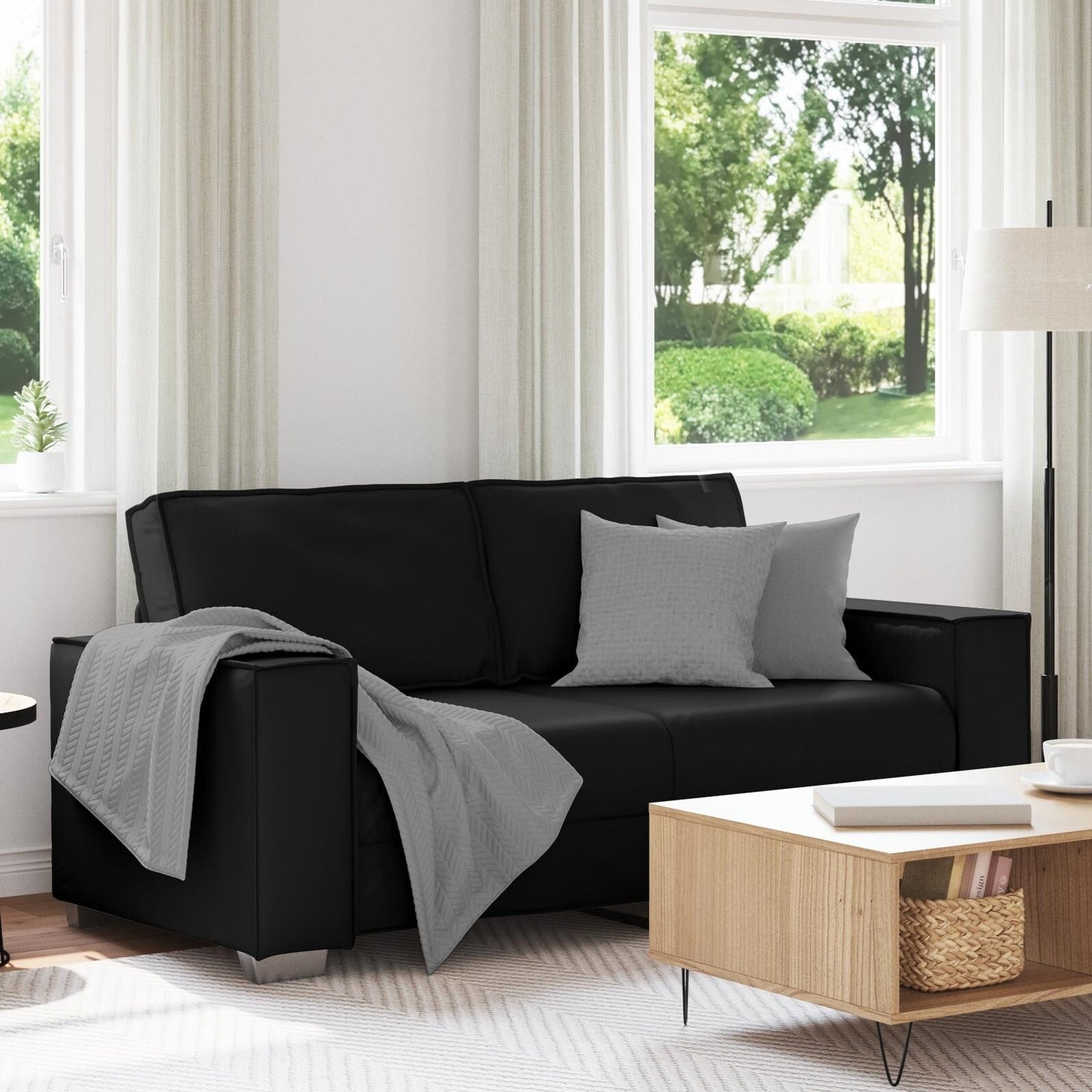 vidaXL Canapé Noir