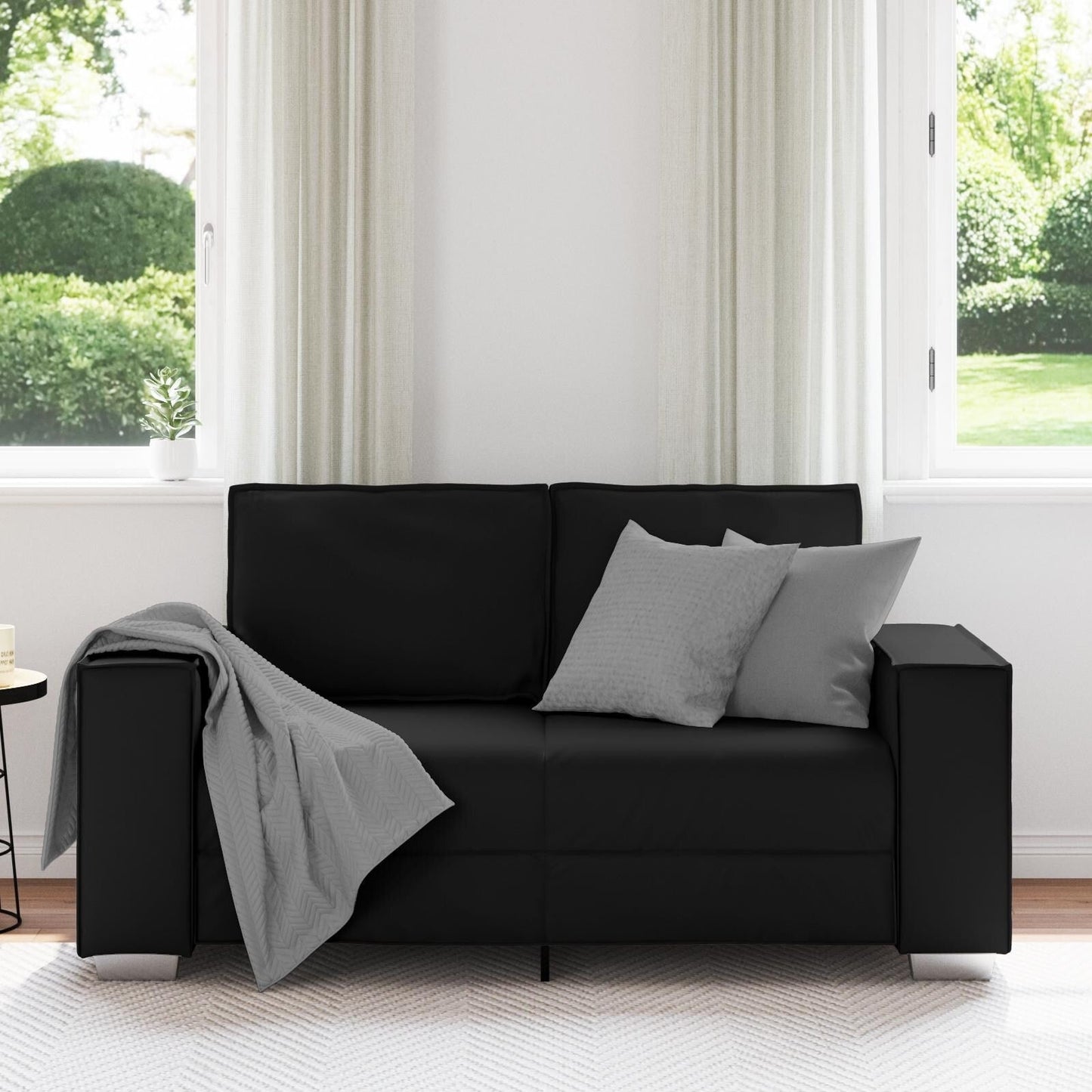 vidaXL Canapé Noir